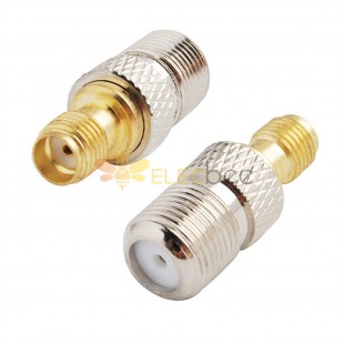 SMA Female to F Female Jack to Jack Adapter Straight RF Coaxial Connector