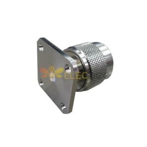 Videos N Type Connector Male Straight 4 Holes Flange for Panel Mount