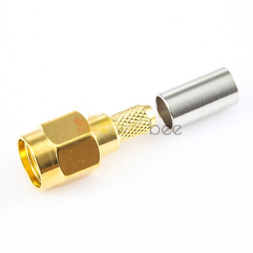 180 Degree SMA Connector Crimp for SYV50-2 Cable Male