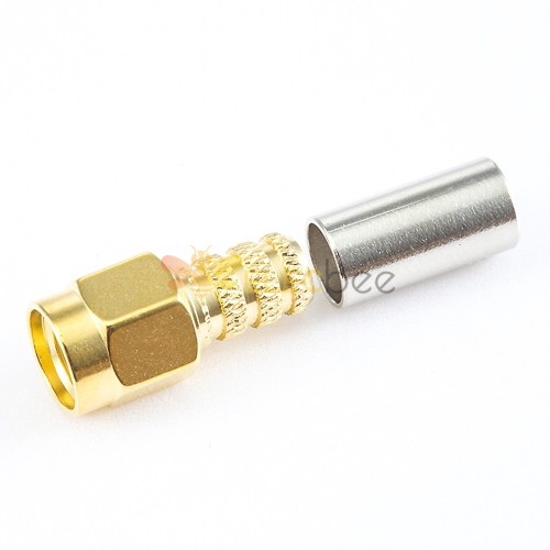 180 Degree SMA Connector Male Crimp for RG58/RG142/SYV50-3 Cable Male