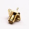 20pcs SMA Connector Female 180 Degree 4 Hole Flange for Panel Mount with Extend PTFE