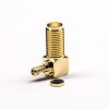 20pcs 90 Degree Female Connector SMA Right Angled Crimp Type Gold Plating