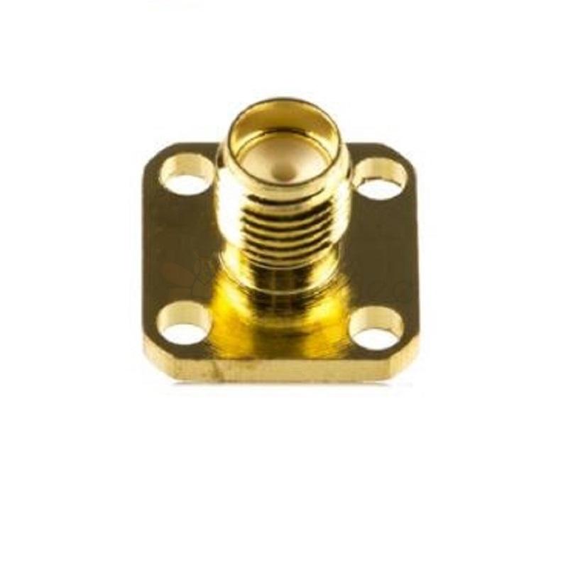SMA Female Panel Mount Connector Femelle Straight 4 Trous Flange Solder Cup for Cable