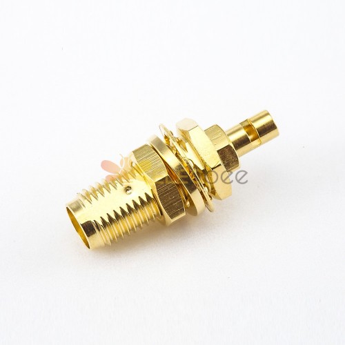 Cable SMA Connector Female 180 Degree Front Bulkhead Crimp With Solder for RG178/1.37mm/1.45mm
