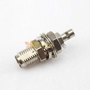 Connector SMA Female 180 Degree Panel Mount Front Bulkhead Nickel Plating Crimp With Solder for RG178/1.37mm/1.45mm