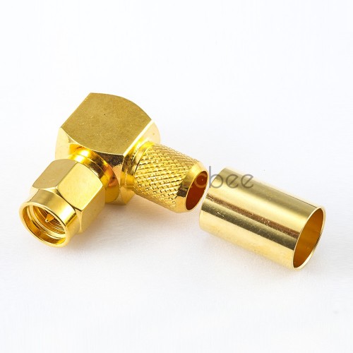 Connector SMA Male 90 Degree Crimp for 5D-FB/LMR300 Cable