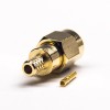 20 piezas tipo crimpado RP macho SMA conector 180 grados chapado en oro 50 Ohm Cable tipo RG58