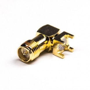 20pcs DIP Type SMA Connector 90 Degree Female Panel Mount Gold Plating