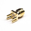 Edge Mount SMA Connector Straight Female Threaded Gold Plating for PCB Mount