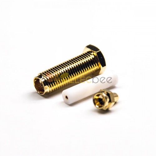 Gold Plating SMA Connector 180 Degree Female with PTFE Solder Type for 1.37. 1.13 0.81 Cable