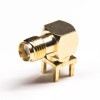Gold Plating SMA Connector Right Angled Jack Through Hole pour PCB Mount