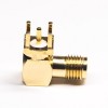 Gold Plating SMA Connector Right Angled Jack Through Hole for PCB Mount