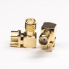 20pcs Gold Plating SMA Connector Right Angled Jack Through Hole for PCB Mount