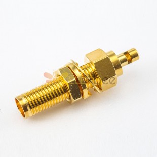 Panel Mount SMA Connector Female 180 Degree Front Bulkhead Crimp With Solder for RG178/1.37mm/1.45mm