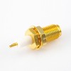 Panel Mount SMA Connector Female 180 Degree Front Bulkhead Solder Cup for Cable