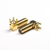 PCB Mount SMA Connector Female Right Angled Through Hole Gold Plating