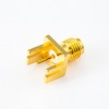 Plate Edge Mount SMA Female Connector Straight PCB Mount