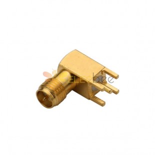 Reverse SMA PCB Conector R/A Jack Receptáculo a través de Agujero Tipo Chapado en Oro
