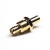 RF Connector SMA Female 180 Degree Bulkhead Solder Type for PCB Mount Gold Plating