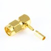 RF SMA Connector Male 90 Degree Crimp for RG178/1.45MM
