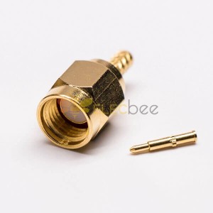 RG174 SMA Male Connector for Cable Gold Plated Straight