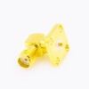 Right Angle SMA Connector Female PCB Mount Welding Plate 4 Holes Flange