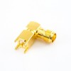 Right Angle SMA Female Connector PCB Mount Through Hole