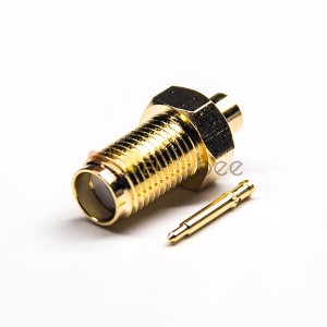 RP Femelle 180 Degree Straight Male Pin Solder Type pour coaxial Cable