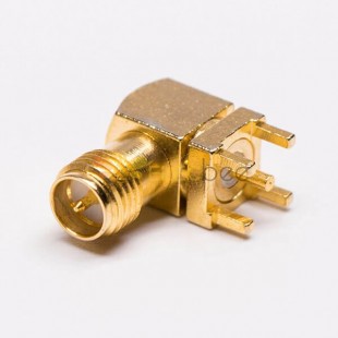 RP-SMA Jack Connector Angular Ouro Banhado para PCB