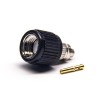 RP SMA Male Connector 180 Degree Solder Type Black Plastic Shell Nickel Plating