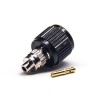 RP SMA Male Connector 180 Degree Solder Type Black Plastic Shell Nickel Plating