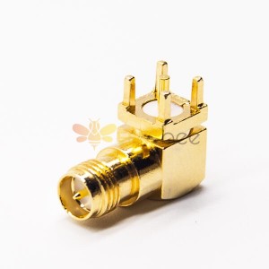 RP SMA RP Female Connector Angled DIP Type pour PCB Mount