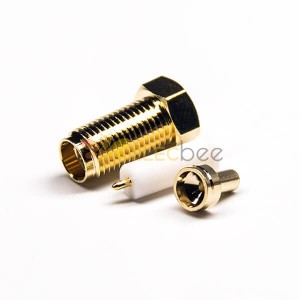 RP SMA Straight Connector 50 Ohm Female 180 Degree Crimp Type Solder Type for 1.37/1.13/0.81 Cable