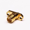 20pcs SMA 2 Hole Flange Connector 180 Degree Female Solder Cup for Cable