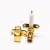 SMA 2 Hole Flange Mount Jack Solder Attachment for Coaxial Cable