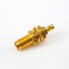SMA 50 Ohm Cable for RG178/1.37mm/1.45mm Connector Female 180 Degree Panel Mount Front Bulkhead Crimp With Solder