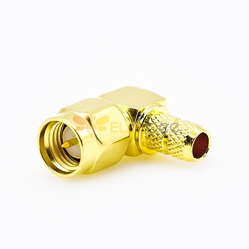 SMA 90 Degree Connector Male Crimp for LMR200/3D-FB Cable