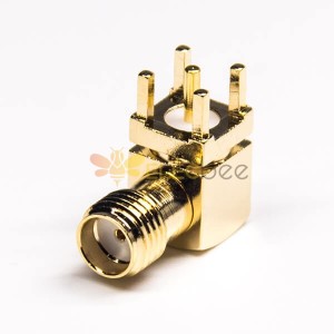 SMA 90 Degree Jack Connector Through Hole for PCB Mount