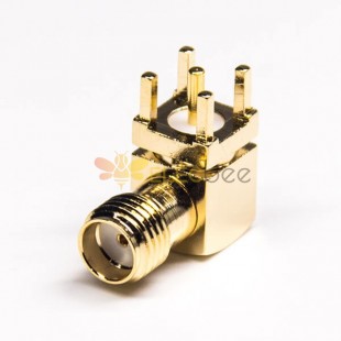 SMA 90 Degree Jack Connector Through Hole for PCB Mount