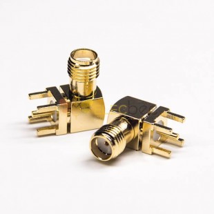 20pcs SMA 90 Degree Jack Connector Through Hole for PCB Mount