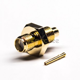 SMA Schott 180 Grad weibliche Stecker Löten Typ 50 Ohm Gold Plating
