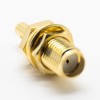 SMA Cable 50 Ohm Connector Female 180 Degree Panel Mount Front Bulkhead Crimp With Solder for RG178/1.37mm/1.45mm