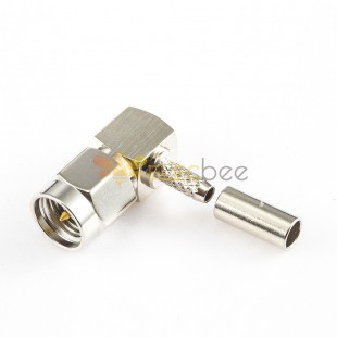 SMA Cable Male Connector 90 Degree Crimp for RG174/RG316/LMR100
