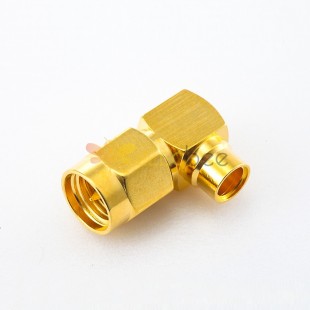 SMA Kablo Yarı yumuşak/yarı sert-3 Erkek 90 Derece Lehim Tipi Konektör