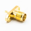 SMA Connector 2Hole Flange Straight Female Solder Type for Panel Mount