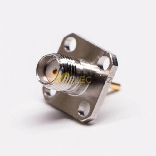 SMA Connector 4 Hole Flange Famale Straight for Panel Mount
