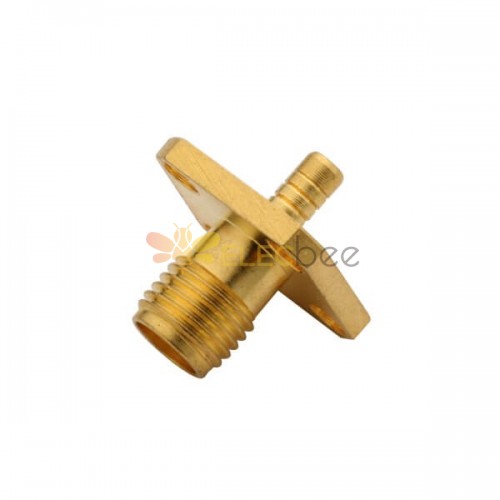 SMA Connector 4-Hole Flange Straight Jack Crimp Type for RG316