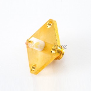 SMA Connector 4 Holes Flange PCB Mount Welding Plate Female 180 Degree