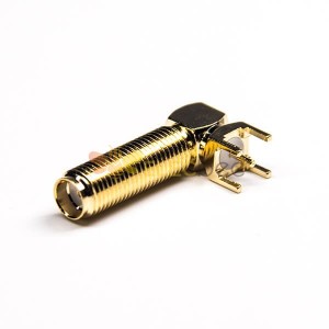 SMA Connector 50 Ohm Right Angled Gold Plating Through Hole