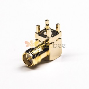 20pcs SMA Connector 50 ohm Right Angled Male Through Hole for PCB Mount